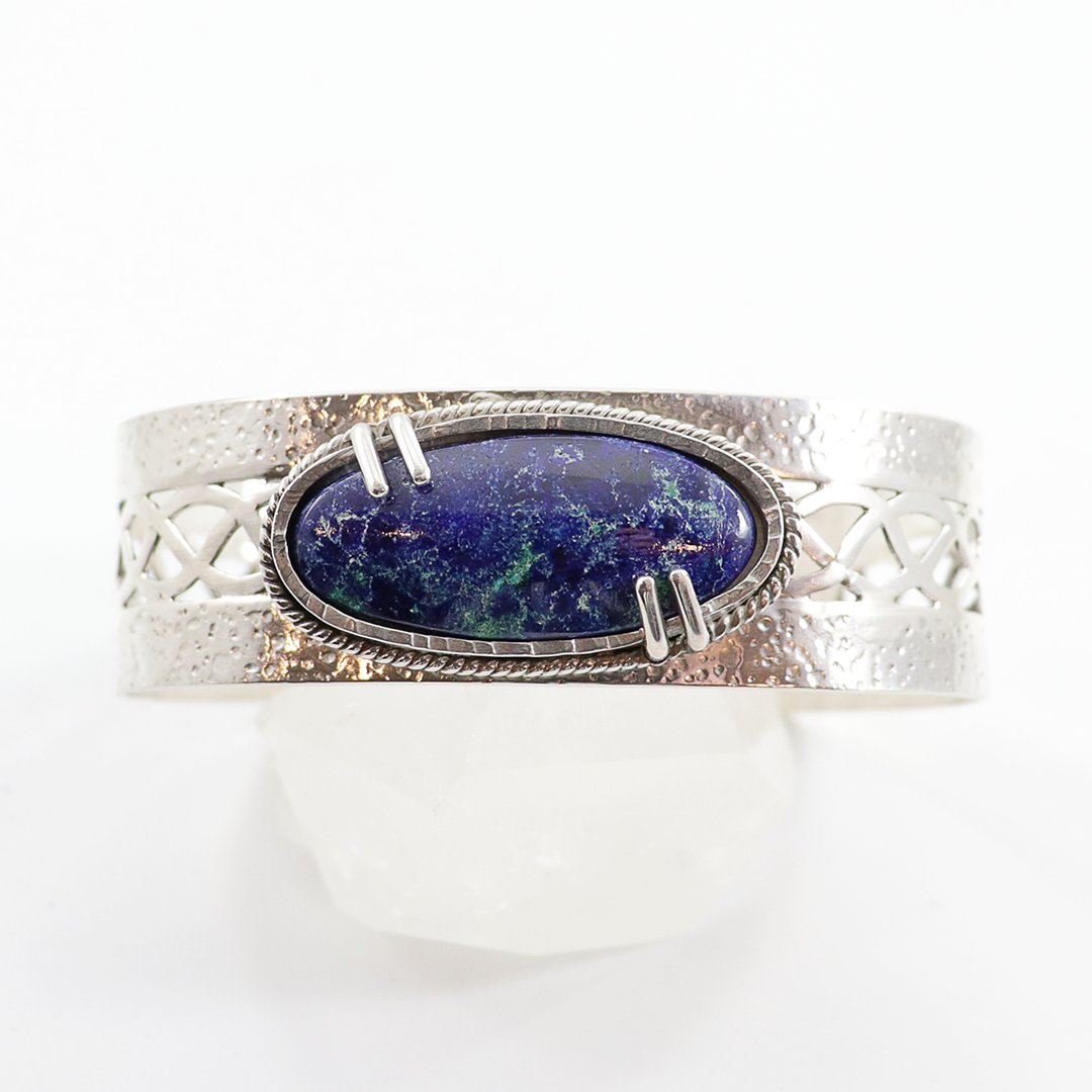 Azurite Malachite cuff bracelet