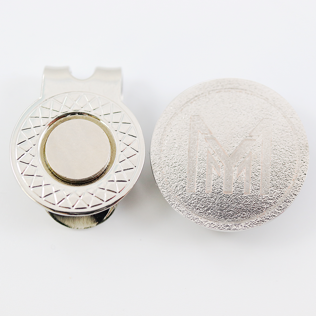 Brazilian Agate golf ball marker with magnetic hat clip