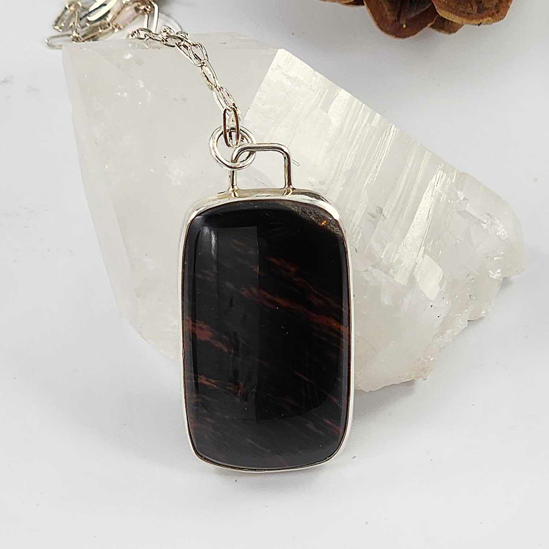 Mahogany obsidian pendant discount