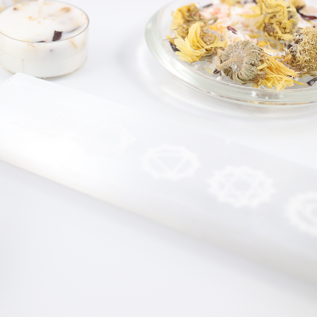 Selenite Chakra ruler