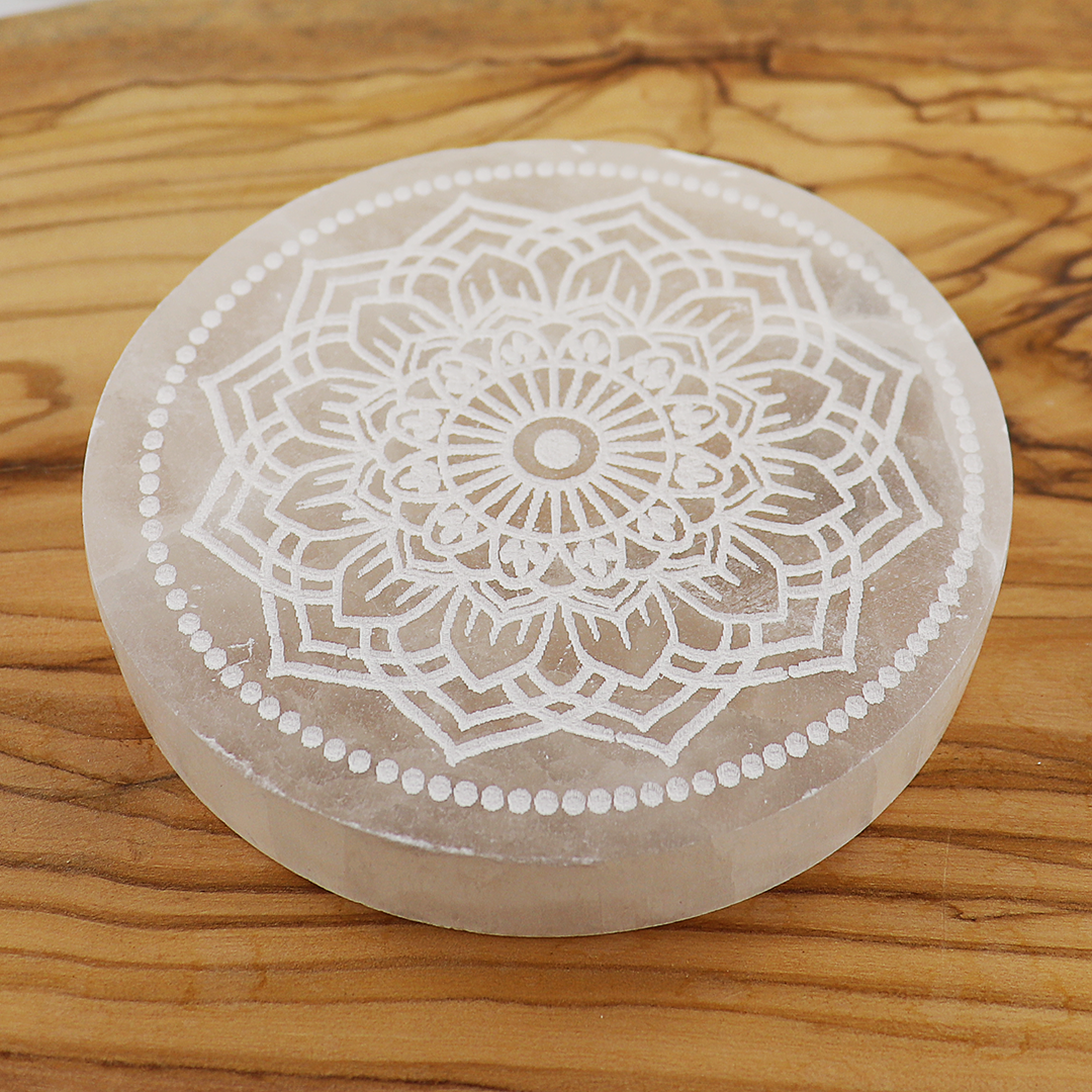 Selenite Mandala Plate