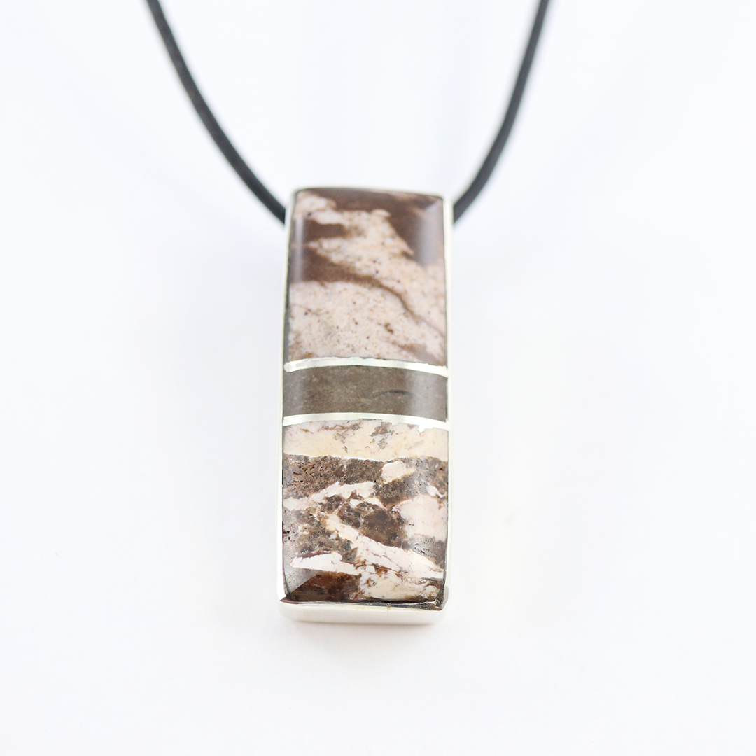 Zebra Jasper Inlay pendant