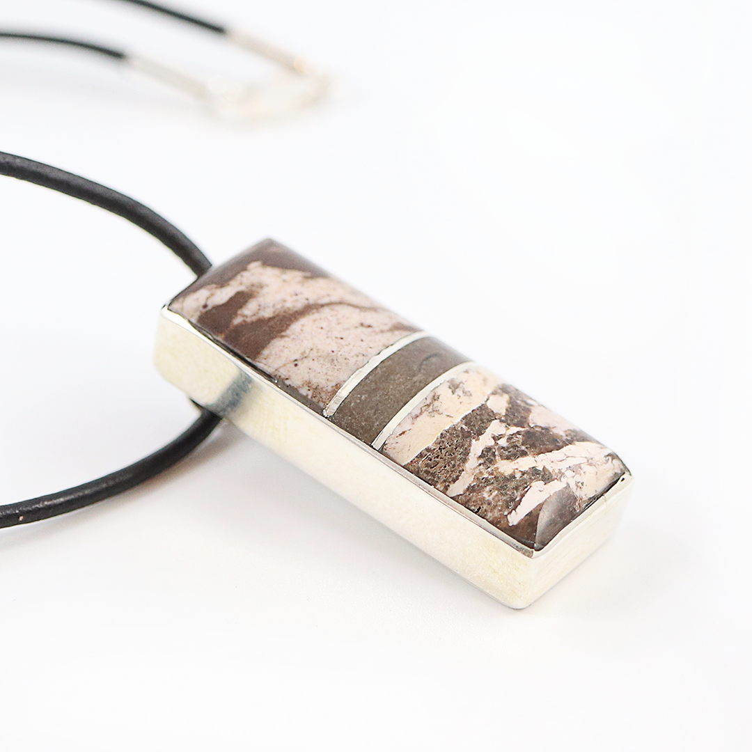 Zebra Jasper Inlay pendant