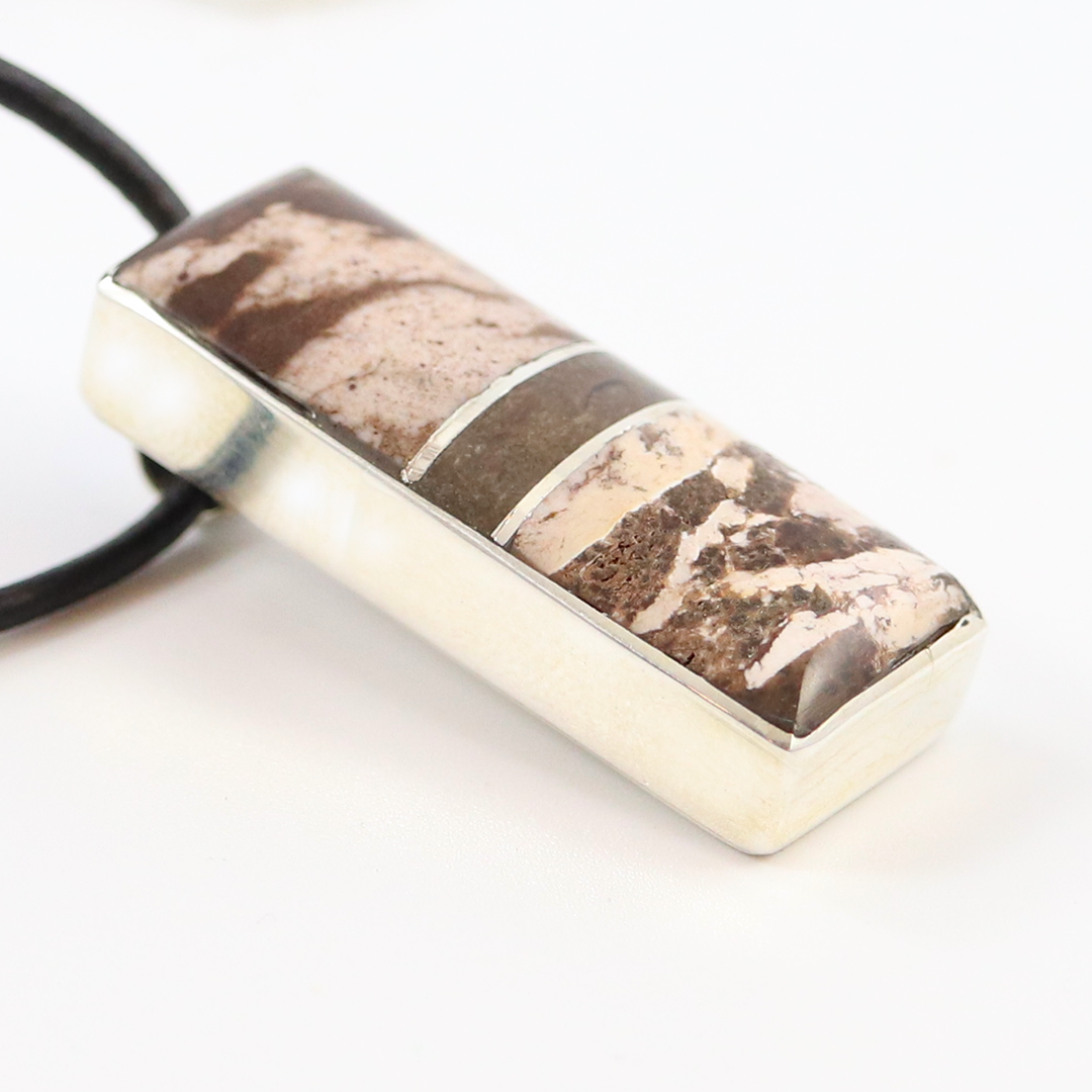 Zebra Jasper Inlay pendant